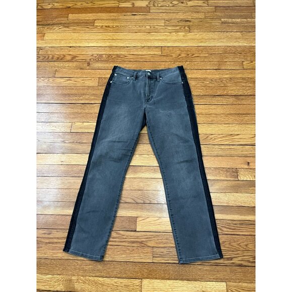 J. Crew Denim - J Crew Denim Jeans Straight Leg Women's Size 29 Gray Wash Pinstripe High Rise